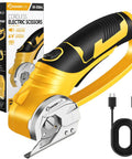 Slick Cordless Electric Scissors With Integrated Safety Shield And Quick Rechargeable 4V Battery for fast cutting tasks.