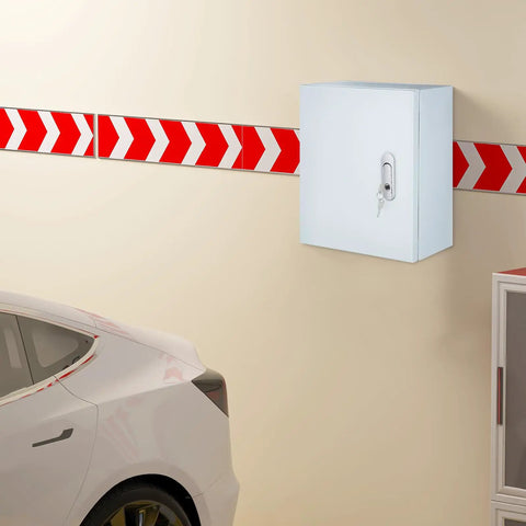 Wall Mount Electrical Enclosure Box 250x300x140mm Heavy Duty Metal Distribution Panel installed in a garage.