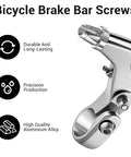 7mm Bike Brake Cable Lever Adjuster Screws Set, aluminum alloy bolts, showing durability and precision for mountain bikes.