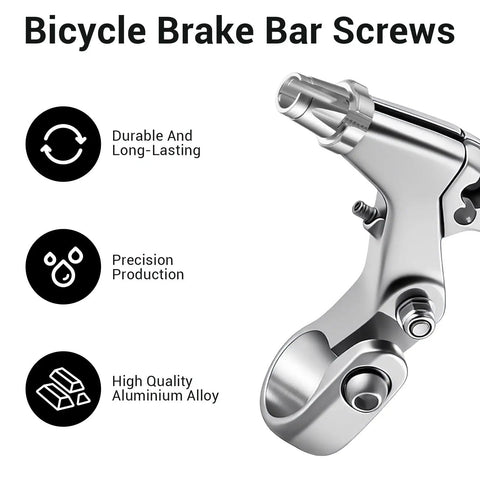 7mm Bike Brake Cable Lever Adjuster Screws Set, aluminum alloy bolts, showing durability and precision for mountain bikes.