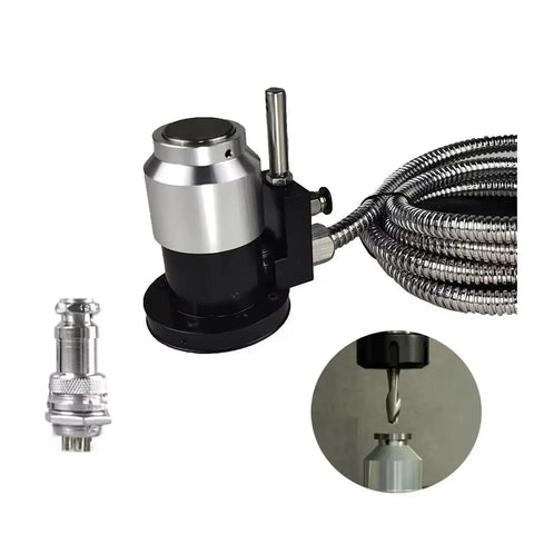 Pro Badass CNC Automatic Tool Sensor Gauge 0.001mm Precision Z Axis Caliper mounted with stainless steel hose and probe.