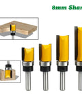 Top Shelf Tungsten Cobalt Face Mill Router Bit Built For Cnc Woodworking Routers, 8mm shank, showing precision cutting edges for woodworking tasks.