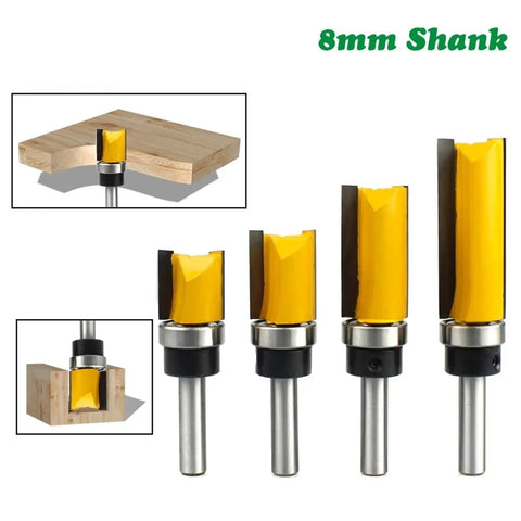 Top Shelf Tungsten Cobalt Face Mill Router Bit Built For Cnc Woodworking Routers, 8mm shank, showing precision cutting edges for woodworking tasks.
