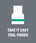 Image of Take It Easy Tool Finder logo for 6-Piece 1/2-Inch Drive Hex-Plus Socket Set With Belt Holder and Holding Function.