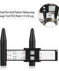 New Pro Gear Sliding Rim Bolt Pattern Measuring Tool With Hella Precise PCD Ruler for 4 5 6 8 Lug detailed view with gauge markings.