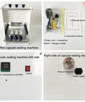 Coffee Capsule Sealing Machine 300W Manual Cup Sealer For Home And Commercial Use with accessories and controls shown