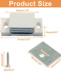 Diagram of 12 Pack Magnetic Door Catch Kit With Heavy Duty Cabinet Magnets For Kitchen Bathroom Closet Cupboard Includes Screws