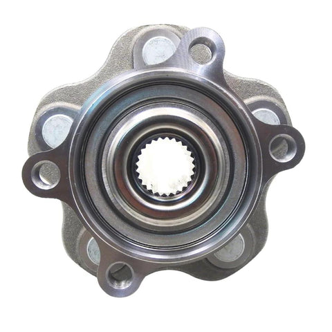 Front view of AWD Rear Wheel Bearing and Hub Assembly Replacement Fits Nissan Juke 2011-2017 and Nissan Rogue 2008-2020, 5 Lug Non ABS