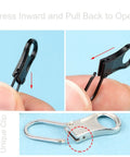 Close-up of Tiny Zipper Pulls Set For Clothes And Bags, Detachable Replacement Tabs For Small Hole Zippers, shown in operation.