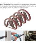 Half Inch By Eighteen Inch Aluminum Oxide Sanding Belts Set For Belt Sander With Four Belts Each Of Grits 60 80 120 180 240