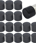 Heavy Gauge Round Rubber Chair Leg Caps And Table Foot Floor Protectors One Inch Black Furniture Bumpers set of 16 caps