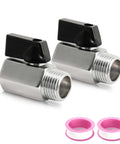 2 Pack One Half Inch Hot Water Heater Drain Plug Kit for RVs and Trailers with Ball Valve Drain Valve Replacement Includes Tape