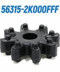 2 Piece Flexible Steering Couplers Set For Steering Column Motor Replacement Durable Beefy Rubber Coupler part 56315-2K000FFF
