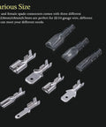 360 Piece Quick Splice Wire Spade Connector Kit 2.8mm 4.8mm 6.3mm Male and Female Crimp Terminals With Insulating Sleeves