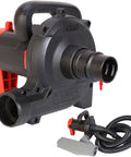 Rugged Industrial Dust Collector Blower Vacuum Featuring 1200W Copper Motor And Six Speed Settings close-up of nozzle and hose.