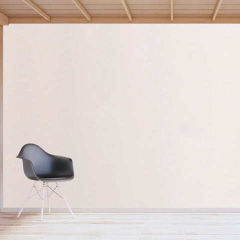 Easy Peel And Stick Wallpaper Roll Featuring Waterproof Thickened PVC on a smooth beige wall with black chair.
