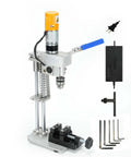 Compact Mini Drill Press Table Packing Beefy Torque And Smooth Variable Speed Controls Made Tough for woodworking and jewelry crafting.