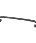Nine Inch Center To Center Modern Texture Cabinet Handle Pull In Solid Cast Iron With Rust Resistant Black Powder Coat Finish For Kitchen Cabinets And Vanities Includes One Inch Mounting Screw