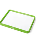 Green tray from Magnetic Dry Erase Activity Trays For Kids Kid Friendly Stackable Whiteboards With Magnetic Letters Classroom Centers.