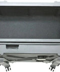 Top view of the Badass Roto Molded Drum Hardware Case With Top Loading Access and Fold Down Cymbal Vault for Six Cymbals.