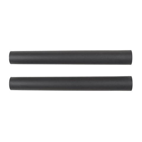 Two Point Five Inch Vacuum Hose Extension Wands Set Forty Inch Extended Reach For Wet Dry Vacuums Fits Two Point Five Inch Hoses Black Two Piece Cleaning Accessory For Hard To Reach Areas. Two black vacuum extension wands placed side by side, showing their straight and rigid form, compatible with 2.5-inch hoses.