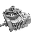Rear Axle Transmission Transfer Case Assembly For Passat CC Tiguan 4 Motion Q3 Quattro 0AU409053T Auto Parts Replacement Heavy Duty Gear Set For Smooth Quiet Power Transfer Bolt On Direct Fit Fits Multiple AWD Models, silver aluminum housing with splined shaft