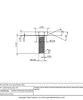 Premium Grade 2 Titanium Hex Head Bolts 1/4-20 X 3/4 UNC Threads Pack Of 20 technical drawing with dimensions and details.