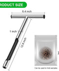 Dimensions of 12 Inch Stainless Steel Soil Probe Rod With T Handle For Quick Dirt Testing Includes Soil Sample Kit