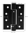 Heavy Duty 4 Inch Ball Bearing Door Hinges Built To Last Tough As Nails Stainless Steel Concealed Hinges With Square Corner 304 Matte Black Finish