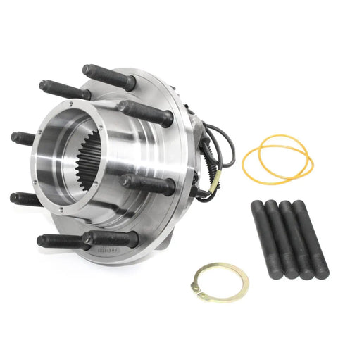 Front Wheel Bearing And Hub Assembly For 2011 To 2016 Ford F250 F350 Super Duty 4WD SRW with bolts and clips.