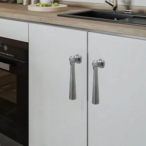 Kitchen cabinets with zinc alloy cabinet pull handles, modern design. Zinc Alloy Cabinet Pull Handles With Screws For Doors Drawers Cupboard Wardrobe And Kitchen Furniture Hardware Modern Easy Install Drawer Pulls That Look Sharp And Last Long Built To Take Everyday Use In Any Room