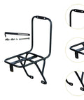 Front Bicycle Luggage Rack Carrier For Mountain And Folding Bikes V Brakes Compatible Easy Install Mean Load Capacity Sturdy Black