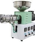 Heavy Duty Desktop Single Screw Plastic Extruder For Custom 3D Filament PEEK ABS PLA PETG TPU Material, showing hopper and motor.