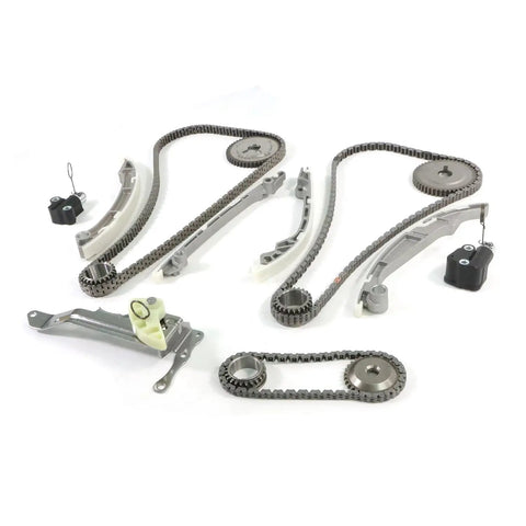 Heavy Duty Timing Chain Kit Compatible With Nissan Titan Armada Infiniti Qx56 Qx80 And G70 5.0L V8 Engines VK56VD Code For High Performance Auto Parts That Last Forever, metal chains and guides