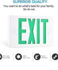 Six Pack LED Green Exit Sign With Battery Backup, Double Face Emergency Exit Light, side view product image on white background