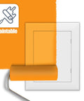 Dead Simple Self Adhesive Access Panel For Drywall Five Inch By Seven Inch Peel And Stick Wall Hole Cover with paintable top.