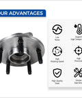 Front Wheel Hub And Bearing Assembly 515072 Compatible With 2002 2008 Dodge Ram 1500 5 Lug Replacement, features icons.