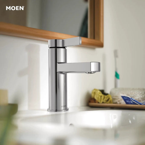 Beric Chrome Modern One-Handle Single Hole Bathroom Faucet With Drain Assembly And Optional Deck Plate For Your Bath Sink 84774 Perfect For The Daily Grind With Aerated Flow And Easy To Install
