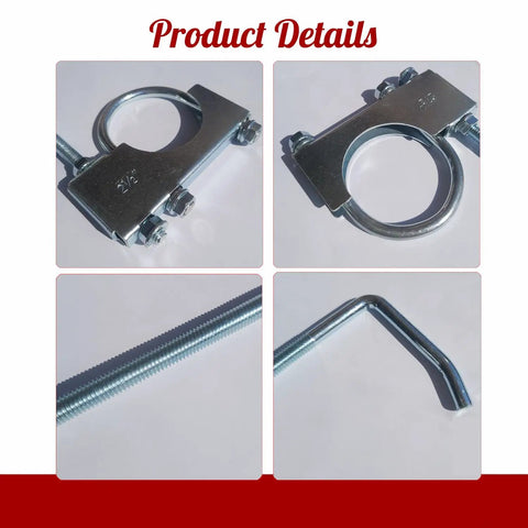 Heavy Duty 2.5 Inch Exhaust Hanger Clamp On Universal Fit For Cars And Trucks, No Weld Install, Durable Steel Bracket