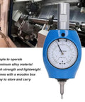 Pro Grade 3D Edge Finder For CNC Milling And EDM Machines With XYZ Axis Readout Aluminum Alloy Handle And Digital Mechanical Gauge shown with a CNC setup in the background.
