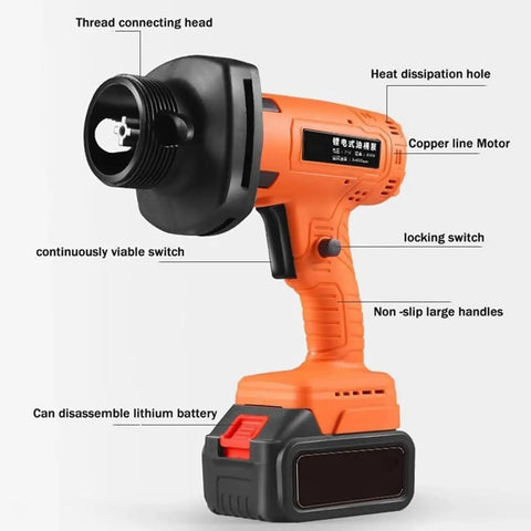 Powerful 21V Cordless Electric Fuel Transfer Pump with Removable Battery, High Speed 120L/min Drain For Diesel Oil And Kerosene Using Stainless Steel Siphon Tube For Portable Drum Use