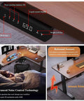 L Shaped Electric Height Adjustable Standing Corner Desk Ergonomic Sit Stand Computer Table For Home Office with controls and sensors.