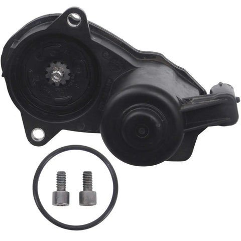 Top Shelf Parking Brake Actuator Replacement With No Sweat Install Setup Slick Connector Cable shows actuator with mounting hardware.