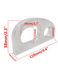 Durable Aluminum Bow Eye For Boats, Marine Rope Hole Hardware For Docking, Anchoring, And Fishing, Easy Install, shown with dimensions.