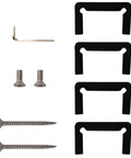 Senior Prima 01 Series Satin Nickel Top Or Bottom Mount Glass Hinge For Half Inch Thick Tempered Glass Panels, Beefy Heavy-Duty Shower Door Hardware, Smooth Operation And Clean Finish parts kit with screws and wrench