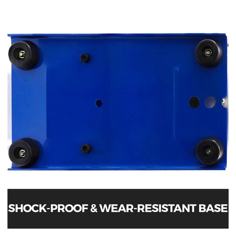 Pro Grade 1/4 Hvac Vacuum Pump Pulls A Sweet 2.5 Cfm Draw base with shock-proof design and durable wheels for easy movement.