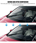 Before and after comparison of using 2 Pack Windshield Repair Kit With Glass Repair Liquid For Quick Fix Of Cracks And Rock Chips on auto glass