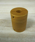 Lovejoy EC112 Flexible Beam Coupling 3/8 Inch By 1/2 Inch Bore Size With 1-1/4 Inch OD And 1-5/8 Inch Length For Smooth Power Transmission And Durable Performance In Varying Mechanical Drives, gold aluminum coupling