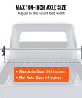Hand Crank Tarp Roller Kit For 64 To 104 Inch Wide Dump Trucks And Trailers, adjustable max axle size shown on truck bed