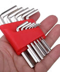 Prograde L Style Hex Key Set 11 Pc Chromium Vanadium Metric Allen Wrenches 1mm To 6mm For Bike Fix Ups Furniture Tuning And Home DIY Gadgets Plus Cool Storage Case Included For Easy Grabbing, red holder